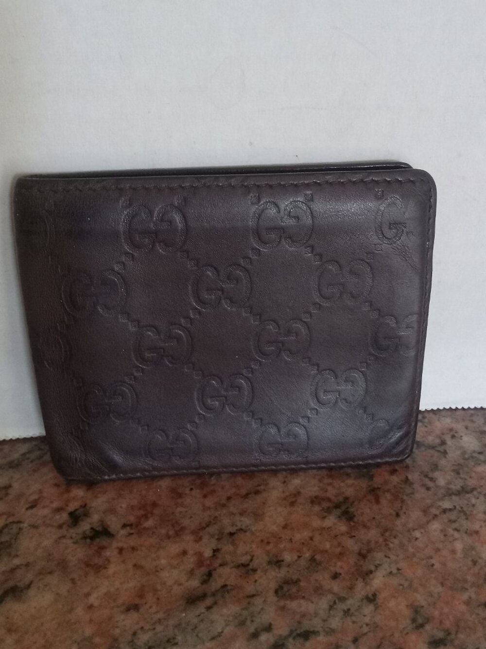 Vintage Gucci Guccissima GG Monogram Black Leather Bifold Men's Wallet